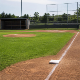 Home Third base field view